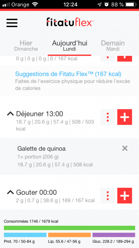 planification repas fitatu flex